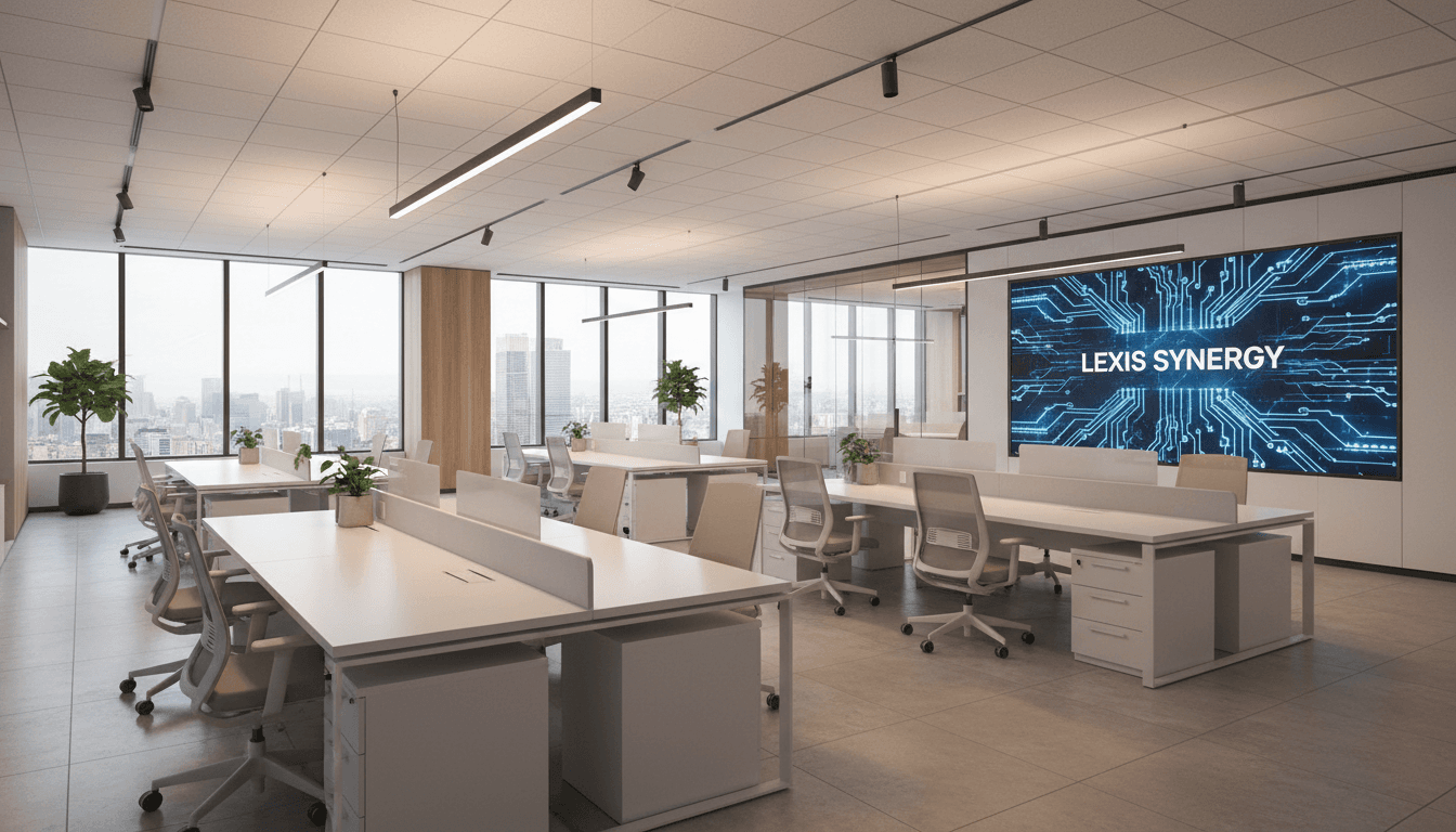 Professional law office with modern furnishings and neutral tones